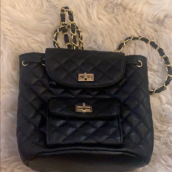 gold chain backpack